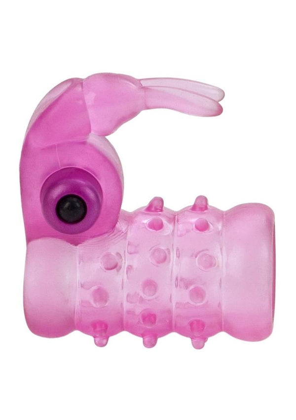 Stretchy Vibrating Bunny Cock Ring with Clitoral Stimulation