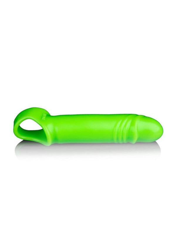 Ouch! Smooth Strechy Penis Sleeve - Glow In The Dark/Green
