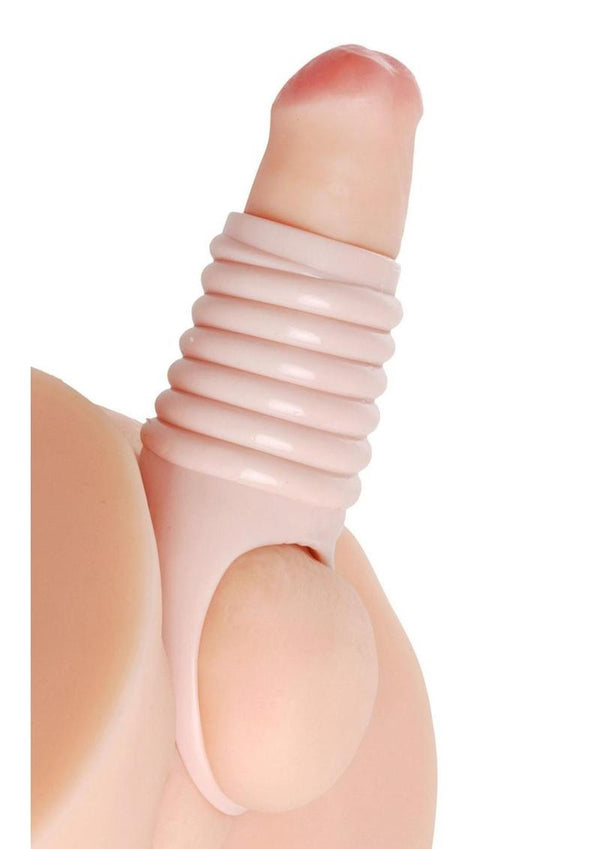 Really Ample Ribbed Penis Enhancer Sheath-Size Matters