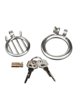Stainless Steel Inverted Micro Jail Time Chastity Cage